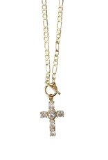 Emory Cross  Charm Necklace Gold