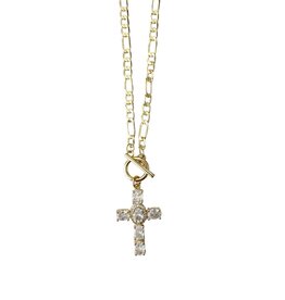 Emory Cross  Charm Necklace Gold
