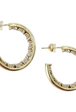 Maje Gold Hoop Statement Earrings Gold