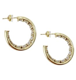 Maje Gold Hoop Statement Earrings Gold