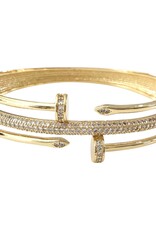 Portofino CZ Cuff Bracelet Gold