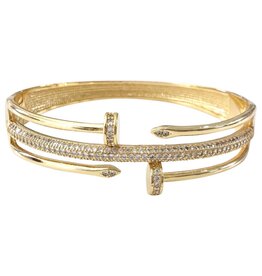 Portofino CZ Cuff Bracelet Gold