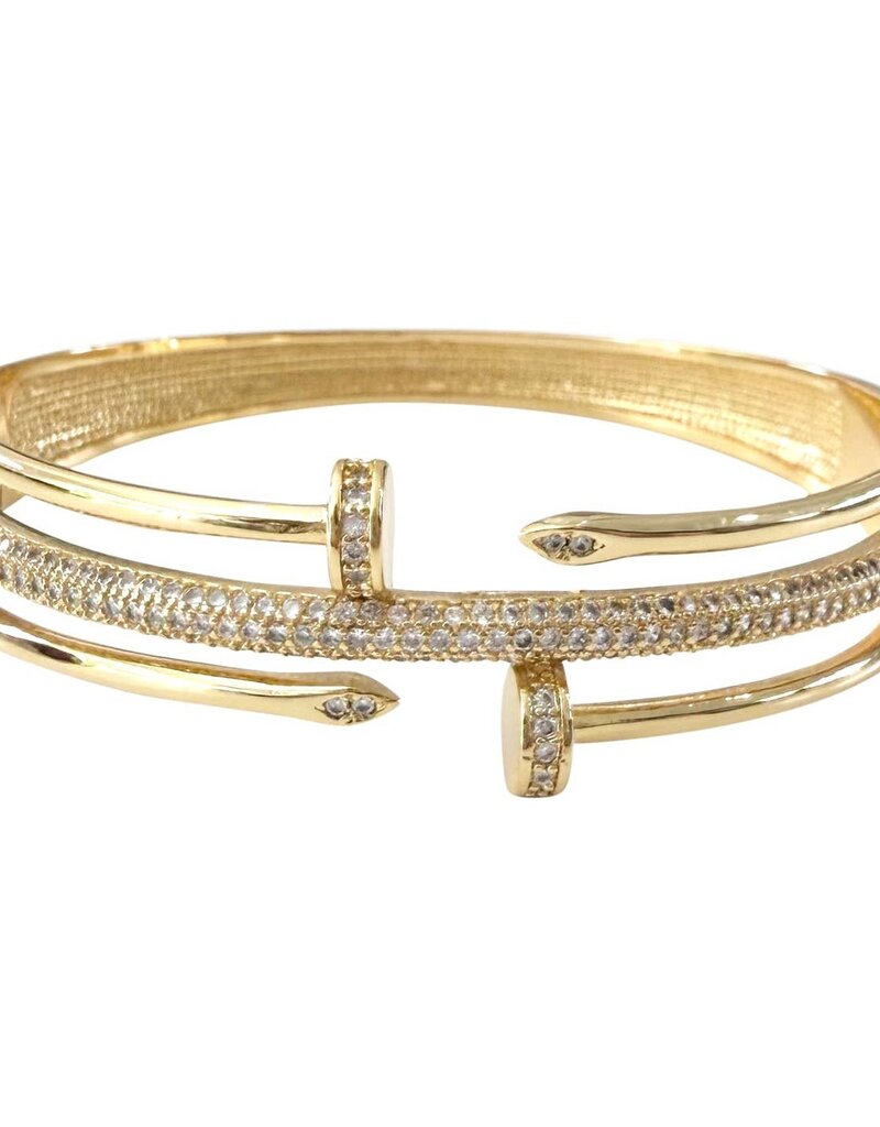 Portofino CZ Cuff Bracelet Gold
