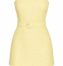 Winslow Tweed Strapless Belted Mini Dress
