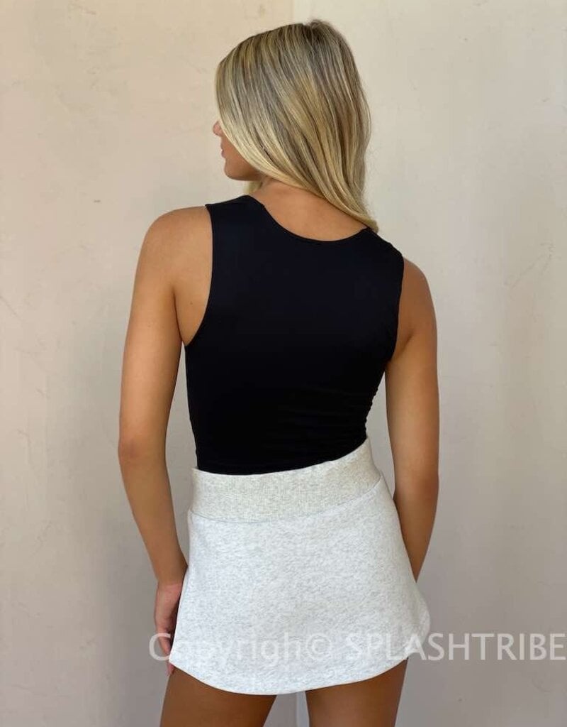 Fleece Skort Mini Skirt