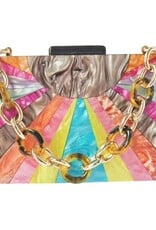 Celeste Acrylic Clutch Bag Taupe