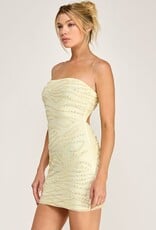 Abbey Strapless Beaded Open Back Mini Dress