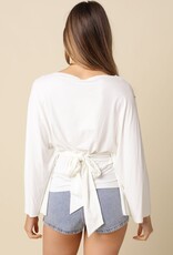 Back Tie Dolman Sleeve Top