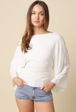 Back Tie Dolman Sleeve Top