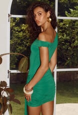Esti Off Shoulder Side Drape Mini Dress
