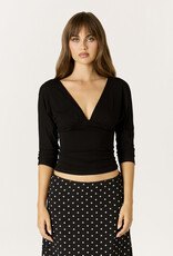 Lauren Ruched Waist 3/4  Sleeve Top
