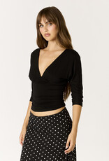 Lauren Ruched Waist 3/4  Sleeve Top