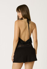Ruby Halter Top With Lace Trim