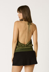 Ruby Halter Top With Lace Trim