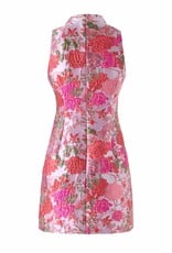 Emilia Embossed Floral Jacquard Mini Dress