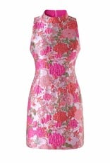 Emilia Embossed Floral Jacquard Mini Dress