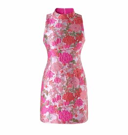 Emilia Embossed Floral Jacquard Mini Dress