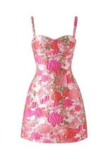 Margot Floral Jacquard Corset Mini Dress