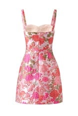 Margot Floral Jacquard Corset Mini Dress