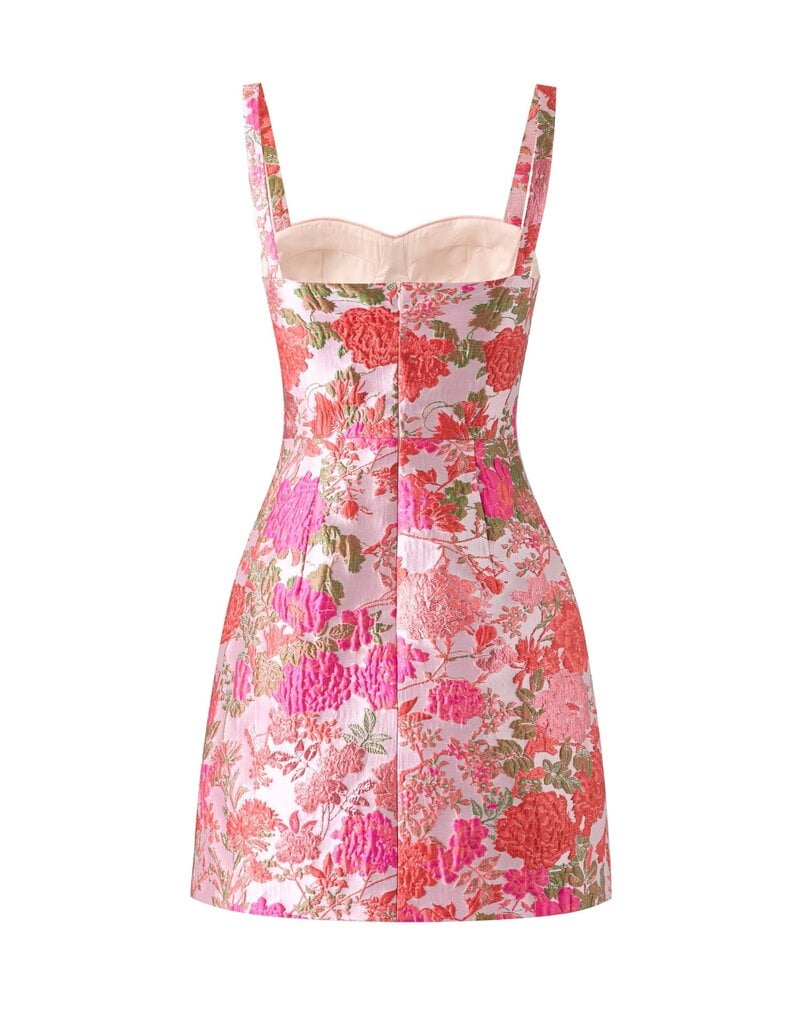 Margot Floral Jacquard Corset Mini Dress