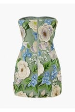Imogen 3D Floral Embroidered Strapless Mini Dress