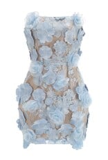 Ophelia 3D Floral Embroidered Strapless Mini Dress