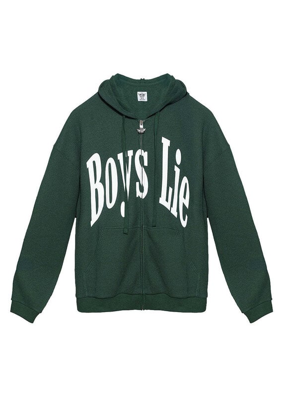 Boys Lie Green Team All Star V3 Harley Zip Up Hoodie