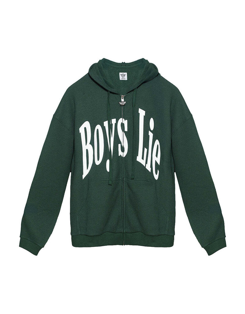 Boys Lie Green Team All Star V3 Harley Zip Up Hoodie