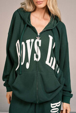Boys Lie Green Team All Star V3 Harley Zip Up Hoodie