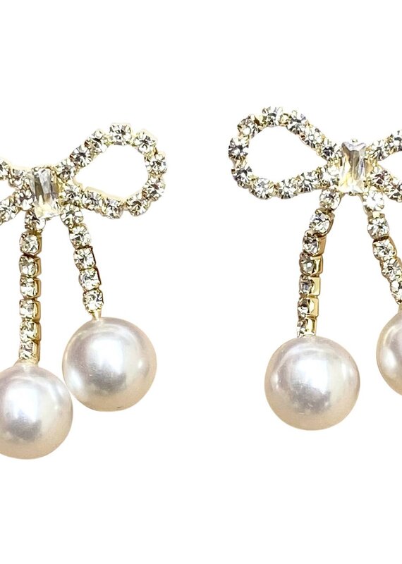 Polly CZ & Pearl Earrings