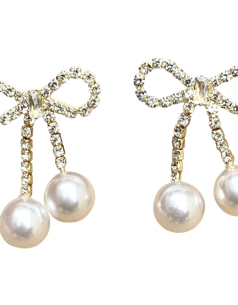 Polly CZ & Pearl Earrings