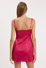Delilah Satin Bow Front Skort Mini Dress