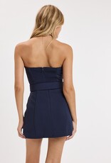 Ava Strapless Belted Skort Mini Dress