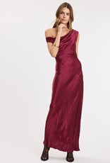 Eliza Satin Off The Shoulder Maxi Dress