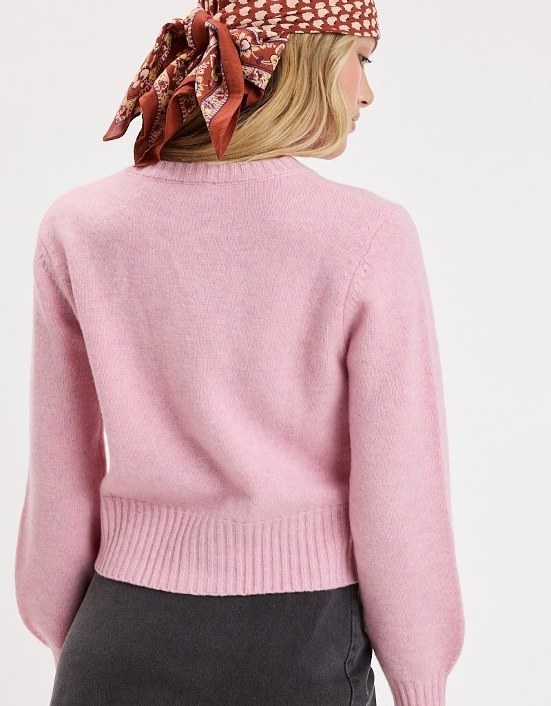 Covered Button Cardigan Sweater