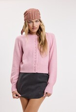 Covered Button Cardigan Sweater