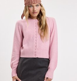 Covered Button Cardigan Sweater