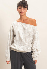 Tree Camouflage Off The Shoulder Sweatshirt