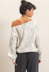 Tree Camouflage Off The Shoulder Sweatshirt