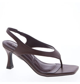 Square Toe Kitten Heel Thong Slingback Sandal