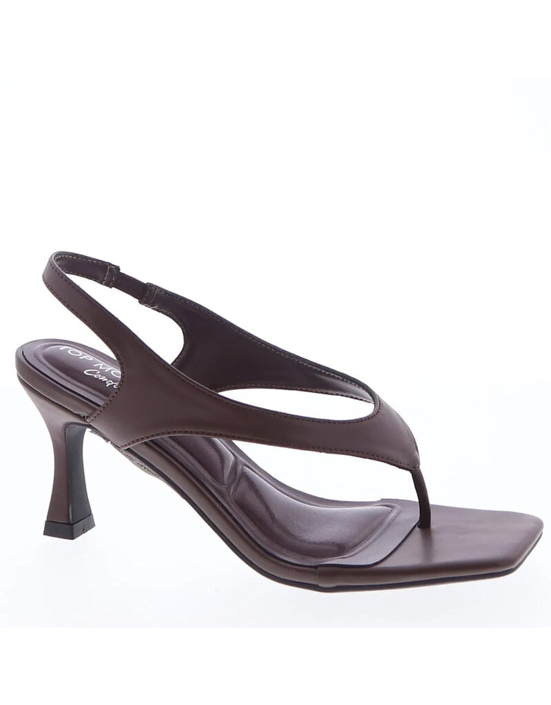 Square Toe Kitten Heel Thong Slingback Sandal