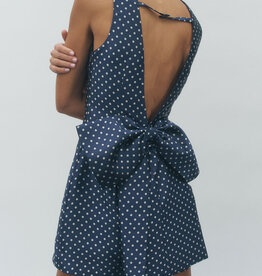 Maude Club Miranda Polka Dot Bow Back Mini Dress