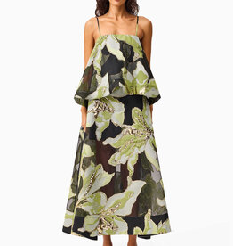 Elliatt Elysia Floral Jacquard Tiered Maxi Dress Gown