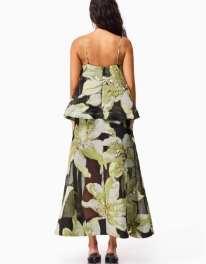 Elliatt Elysia Floral Jacquard Tiered Maxi Dress Gown
