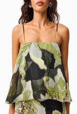Elliatt Elysia Floral Jacquard Tiered Maxi Dress Gown