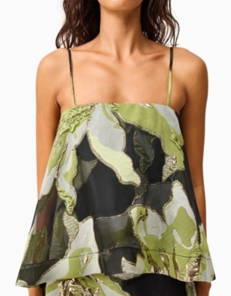 Elliatt Elysia Floral Jacquard Tiered Maxi Dress Gown