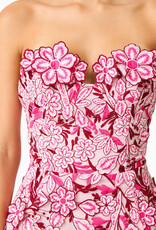 Elliatt Roseate 3D Floral Lace Strapless Mini Dress