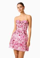 Elliatt Roseate 3D Floral Lace Strapless Mini Dress