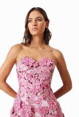 Elliatt Roseate 3D Floral Lace Strapless Mini Dress