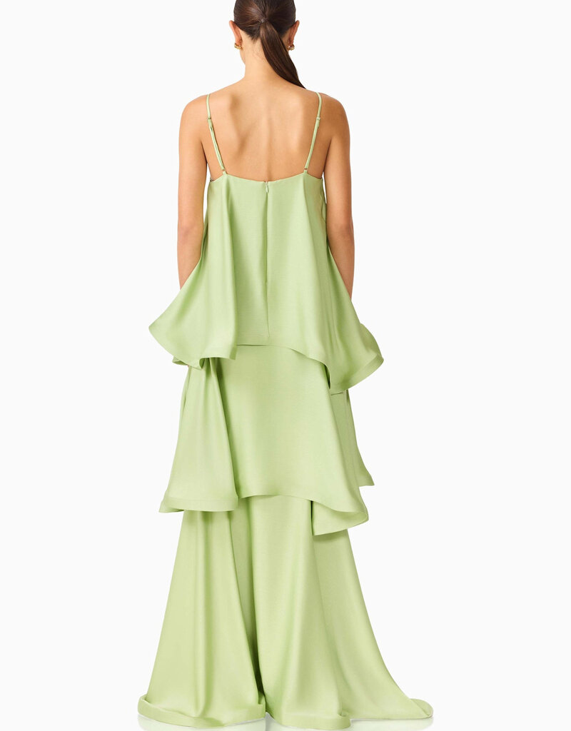 Elliatt Tilly Tiered Textured Satin Maxi Dress